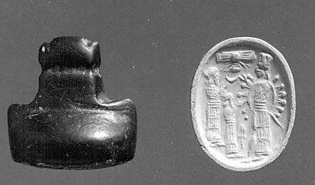 59 - semi-divines & Ishtar with divine powers on ancient seal