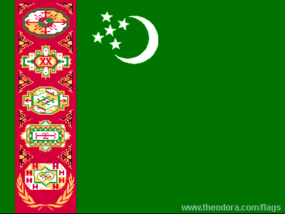 5c - Turkmenistan National Flag, Utu's Moon Crescent