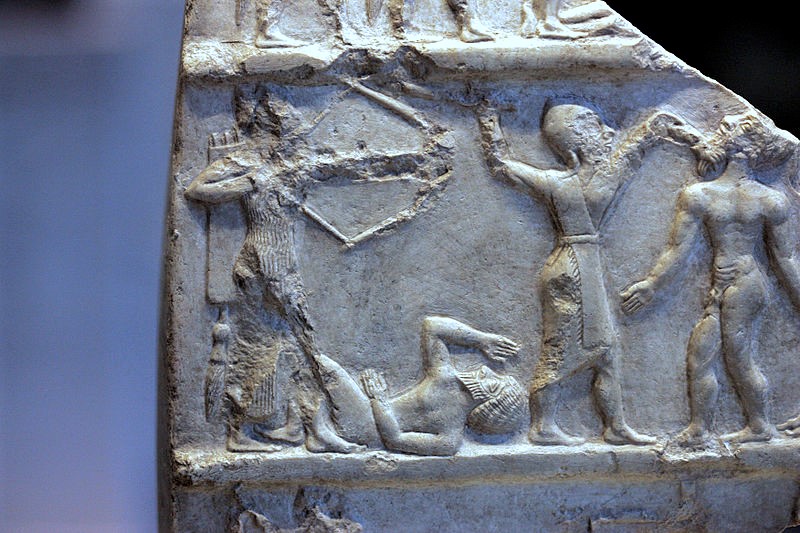 6g - Victory stele of Naram Sin, war demanded of the kings by the gods for their personal reasons