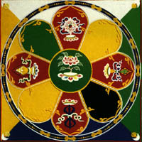 75 - Buddhist Mandala, Anu's 8-Pointed Star symbol used by Buddhists depicting God, or Enlightenment