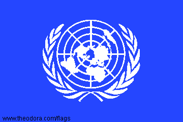 81 - United Nation Flag with Anu's 8-Pointed Star symbol