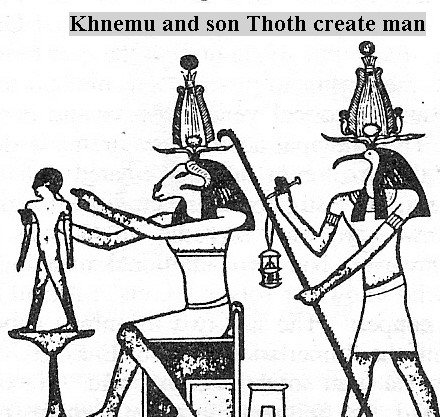 99 - Egyptian re-telling of the historical event, when the gods fashioned a new man, a worker race to bear the burdensome work that was once the gods' work