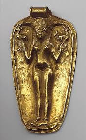 14 - necklace medal; nude Inanna in bed