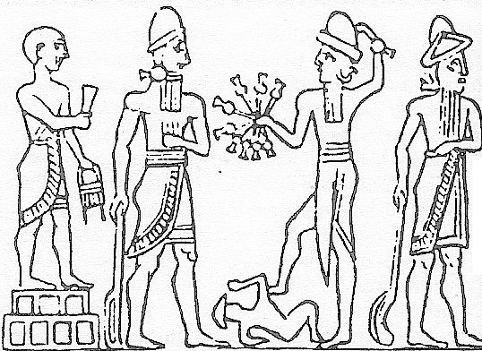 2 - mixed-breed high-priest upon a temple - ziggurat, Nannar, Martu, & Ninurta