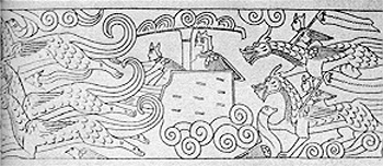 66 - sky-dragons pulling sky-chariot, 147 A.D., Shantung Province,China