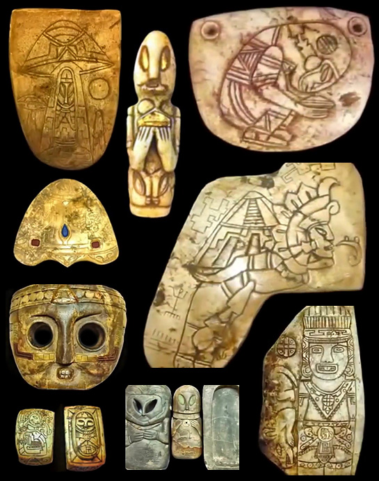 91 - Mexican artifacts of sky-gods & sky-discs