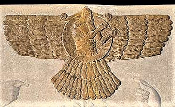 15a - Asar-Ashur-Osiris in winged disc