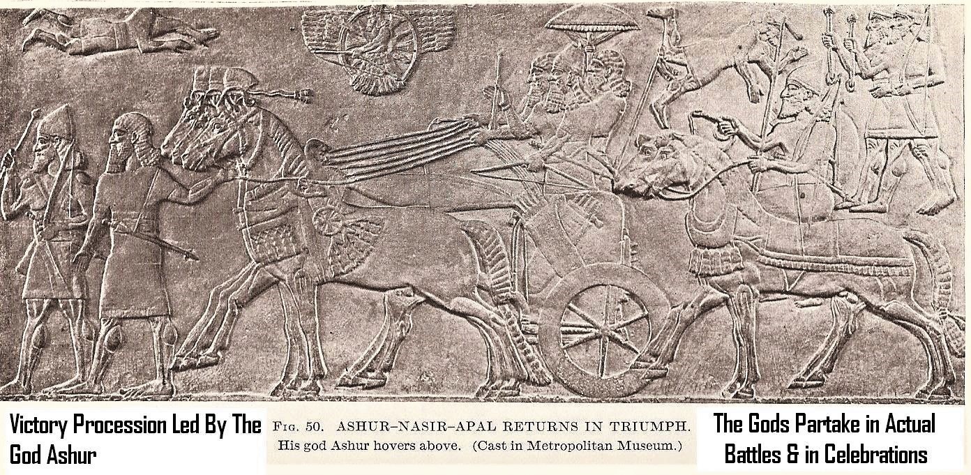 16o - Ashur & King Ashur-Nasir-Apal parade