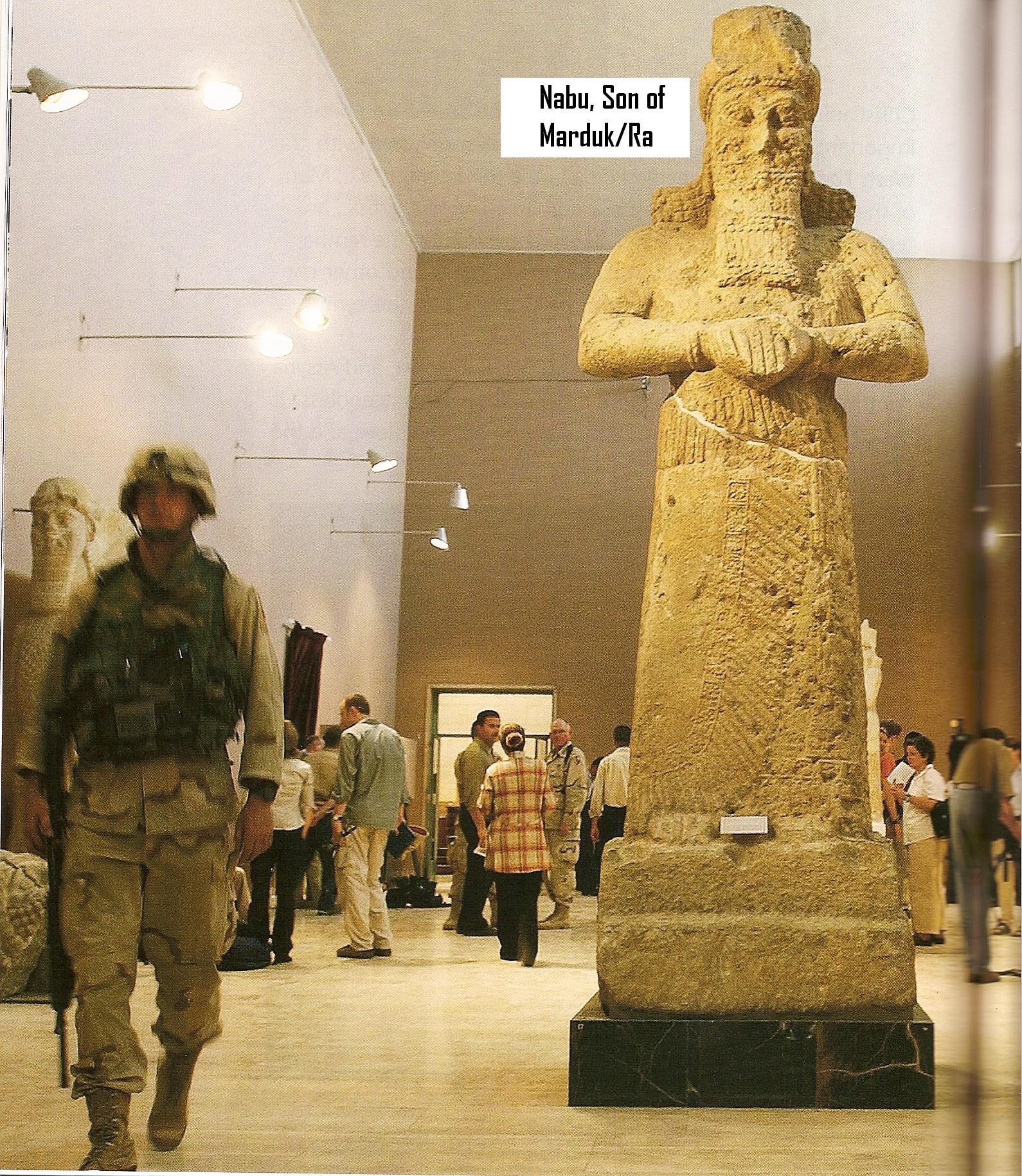 1j - god Nabu & US Army in Bagdad, Iraq Museum