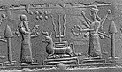 2c - Enlil & Inanna_ Marduk's long Rocket-Spade, Enlil's 7-Planets, Adad's Fork & Bull symbols