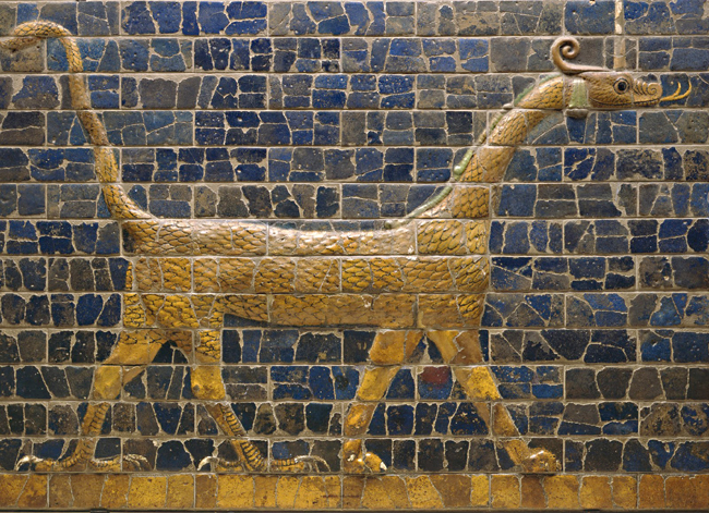 3 - Marduk's Mushhushshu symbol on gate wall to Babylon