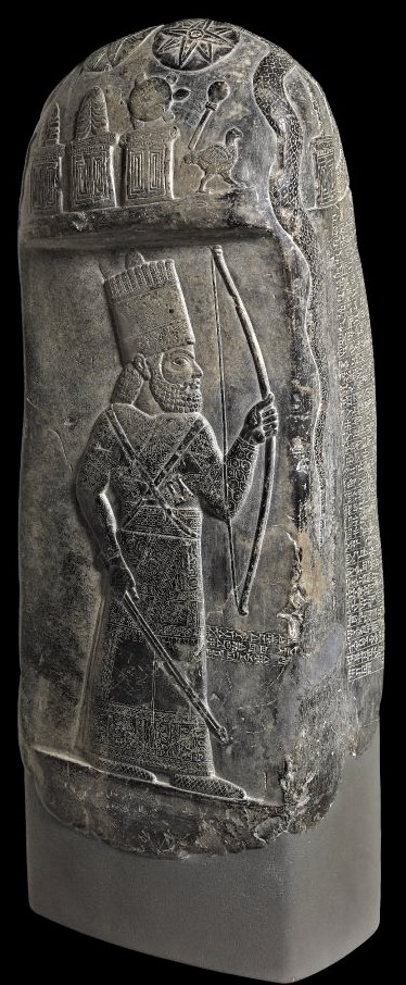 30a - Babylonian King Marduk-nadin-ahhe stele_ Enki's Turtle atop his ziggurat residence, & Ningishzidda's Serpent symbols