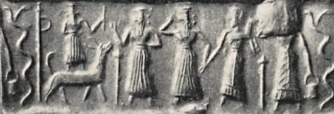 3g - Marduk, Ashur, Nabu & Babylonian semi-divine king with nabu's animal symbol