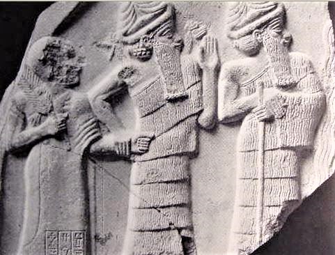 4a - King Gudea, Ningishzidda, & Dumuzi; Ningishzidda's horned snakes