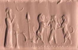 52 - Nabu & father Marduk battling animal symbols of gods