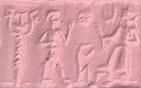 58 - Ningishzidda's entwined symbol on Nergal's weapon symbol; semi-divine mixed-breed king & Utu