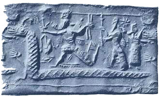 7a - Ningishzidda's horned serpent symbol; Marduk in battle