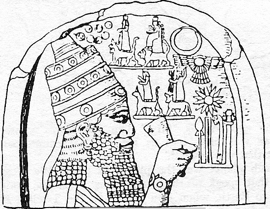 2i - Sumerian king & winged sky-disc with many other gods symbols