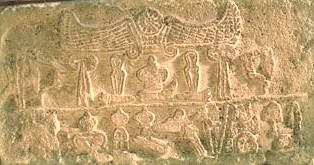 2j - large winged sky-disc on ancient Hittite relief