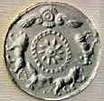 3c - alien winged sky-disc on Sumerian coin