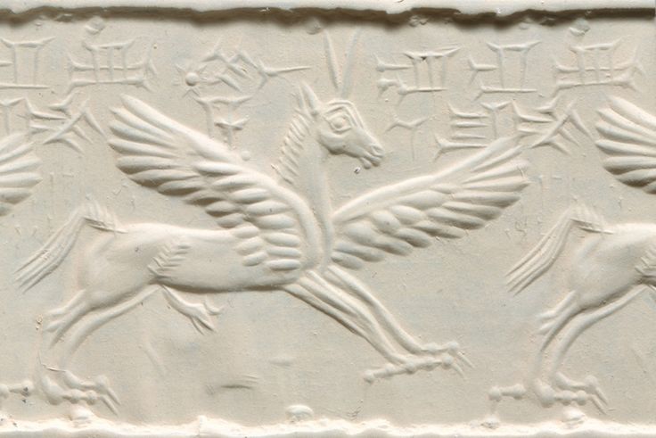 4 - beautiful Pegasus, Enki's white sky-horse son