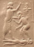 5b - sky-god Marduk above Sumerian war scene