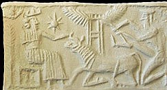 6 - launch site; Nannar grabs his bull by the horn, bull-riding god gets knocked off