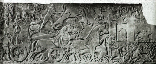 7k - Ashur in battle, softened enemy lines for Ashurnasirpal's victory