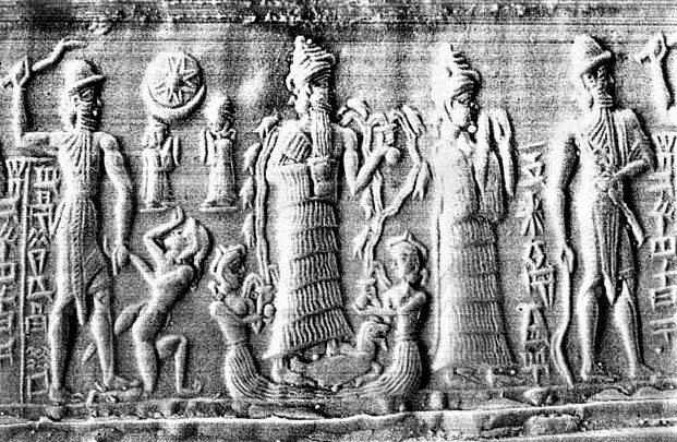 14 - Marduk smites earthling, Enki & 2 daughters, Damkina, & Marduk