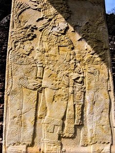 18 - Mayan giant on wall relief