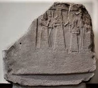 5f - giant goddess Shala, god Adad, & smaller mixed-breed king before them (2)