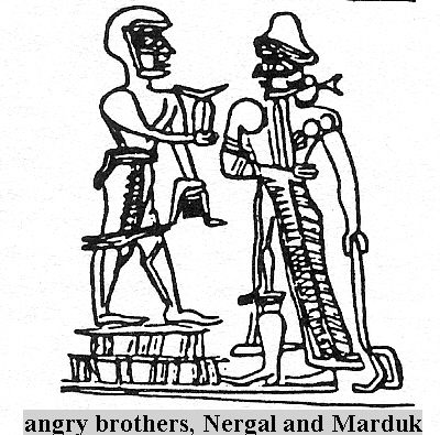 6 - Babylonian semi-divine high-priest, & his giant god Marduk
