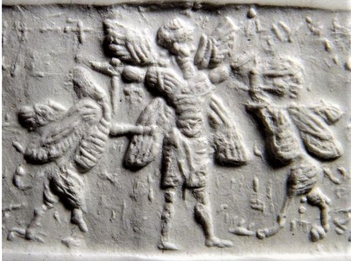 12 - Ninurta OR Marduk battle 2 animal symbol of unidentified gods