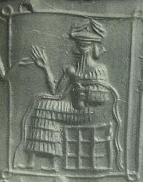 1k - Enki at home on his throne in Eridu, Enki's ziggurat residence was skinned with silver, giving off a reflection that could be seen for miles