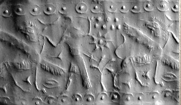 53 - Ninurta OR Marduk battles winged animal unidentified god
