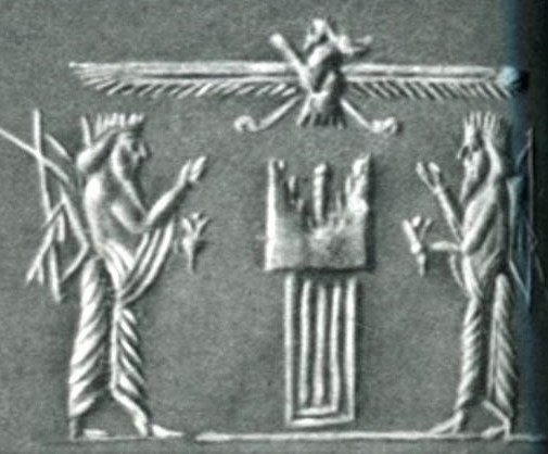 6 - Marduk in his winged sky-disc, & Marduk images within his residence