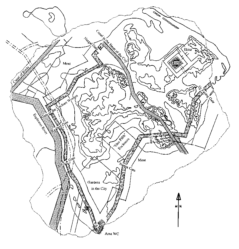 1baa - areal view of Nippur, map as if seen from the sky, who could do this or even think of doing this?