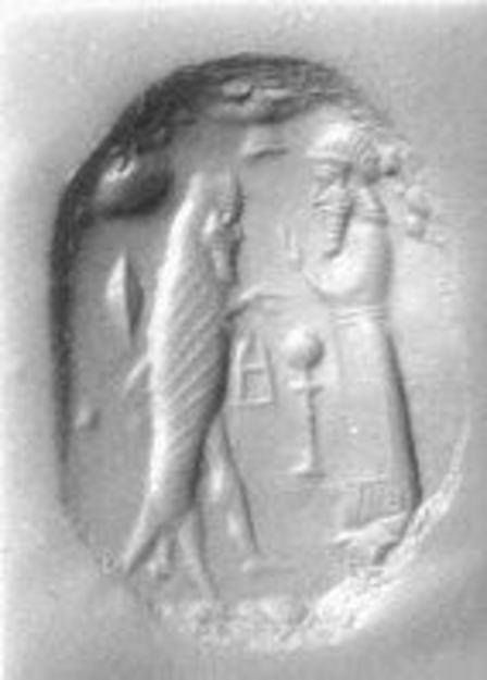 35 - seal of Dagan & unidentified, possibly Marduk