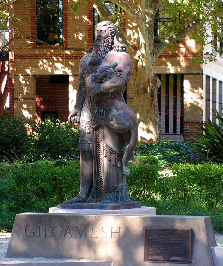 1 - Gilgamesh statue prominently displayed at Univ. of Sydney