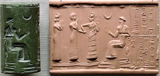 10 - mother goddess Ninsun, her giant semi-divine grandson Shulgi, his goddess spouse Inanna, & divine father-in-law Nannar