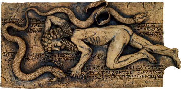11d - Gilgamesh sleeps while evil serpent removes the Plant of Life from Gilgamesh's possession