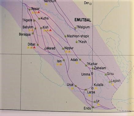 1b - cities between Tigris & Euphrates Rivers