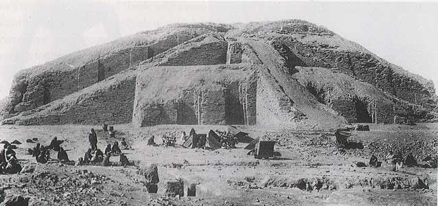 2k - Anu's temple-home in Uruk; the gods were served their needs & wants by a semi-divine high-priest