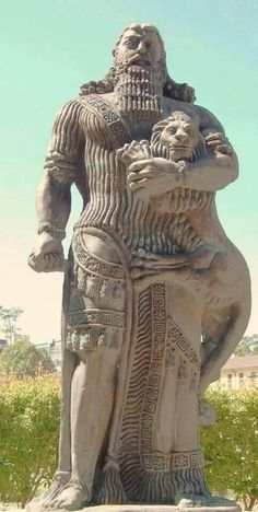 4 - Gilgamesh, two-thirds divine king of Uruk, statue at Sydney Univ.