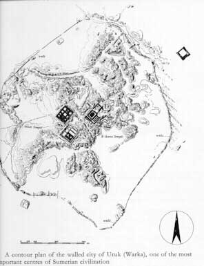 4a - Ancient Map of Uruk, home of gods & goddesses