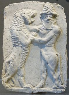 6 - Enkidu battles a beast trying to stop him & Gilgamesh from completing his quest, by order of Enlil or Inanna