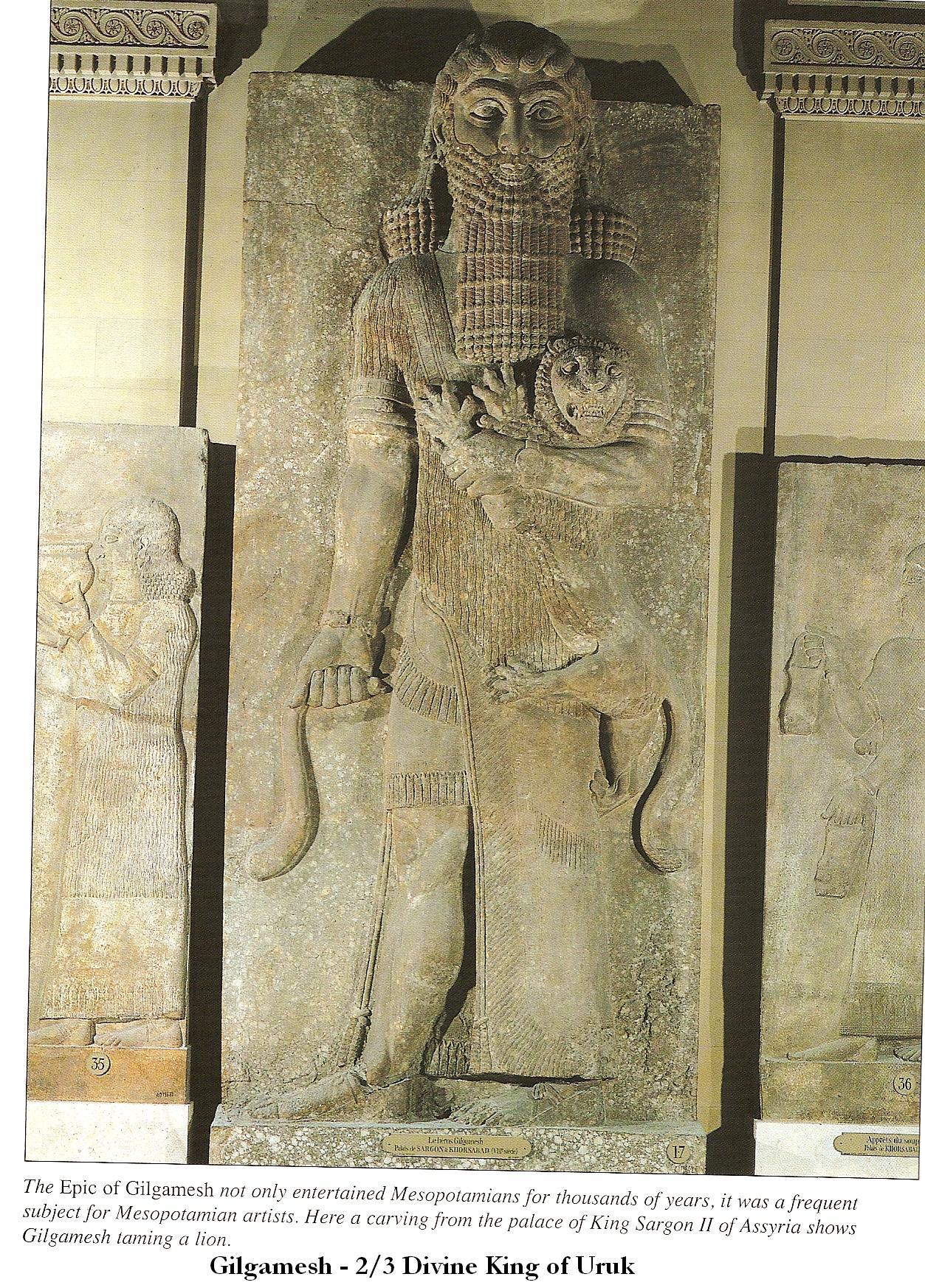 6a - Gilgamesh two-thirds divine son-king to Ninsun, a goddess resided in Uruk, desired to be immortal like his mother Ninsun