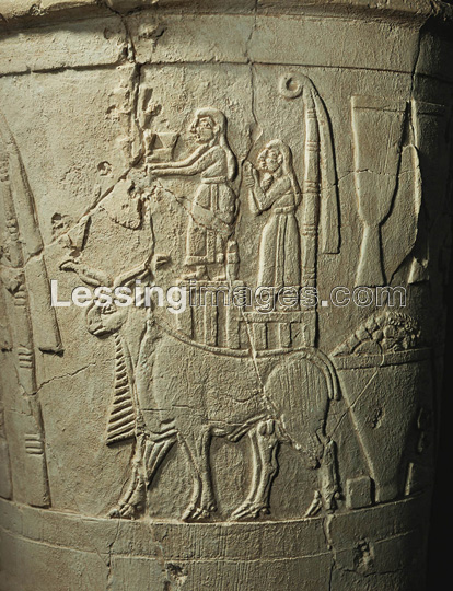 7a -Uruk vase, Inanna & Ninshubur
