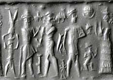 8k - semi-divine acrobats, Enkidu, Gilgamesh, a semi-divine, & Ninsun