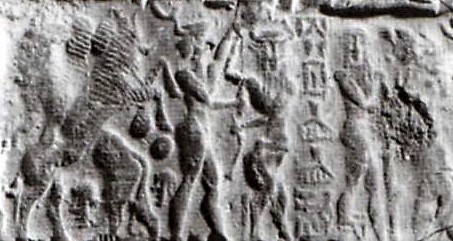 9k - naked unidentified god attacks Enkidu, & Gilgamesh in battle
